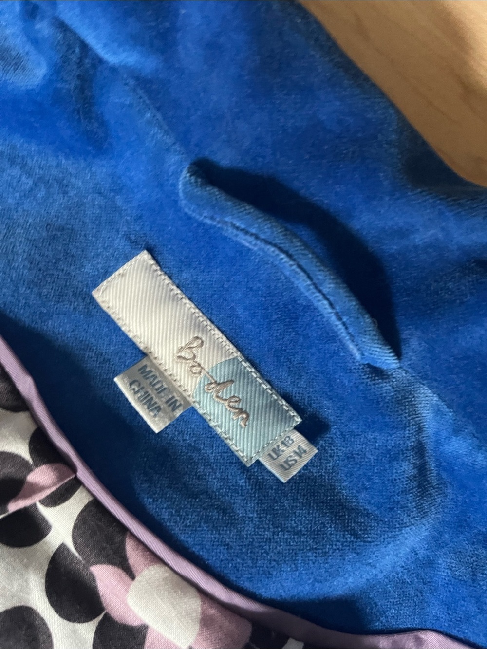 Boden Royal Blue Single-Breasted Trench Coat - Picture 4 of 5